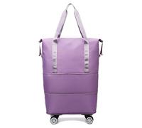 360° Spinner Duffle Bag with Silent Multi-Directional Wheels, Expandable Design for Travel, Gym, and Business