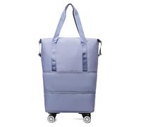 360° Spinner Duffle Bag with Silent Multi-Directional Wheels, Expandable Design for Travel, Gym, and Business