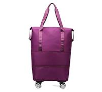360° Spinner Duffle Bag with Silent Multi-Directional Wheels, Expandable Design for Travel, Gym, and Business