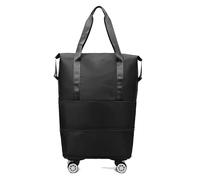 360° Spinner Duffle Bag with Silent Multi-Directional Wheels, Expandable Design for Travel, Gym, and Business
