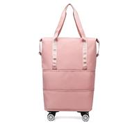 360° Spinner Duffle Bag with Silent Multi-Directional Wheels, Expandable Design for Travel, Gym, and Business