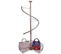 360° Spiral Rotating Clothing Rack - Freestanding Metal Scarf Shelf & Wardrobe Display, Sturdy Space-Saving Hanger for Commercial & Home Use