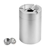 360° Stainless Steel Twist-Lock Ashtray, Windproof Automatically Extinguished Tray with Spin Lid, Drop-Resistant Odor-Proof Container, Stylish Design for Vehicle Travel & Home (B1)