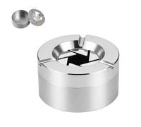 360° Stainless Steel Twist-Lock Ashtray, Windproof Automatically Extinguished Tray with Spin Lid, Drop-Resistant Odor-Proof Container, Stylish Design for Vehicle Travel & Home (A1)