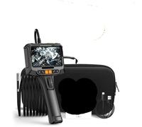 360° Steering Industrial Endoscope Camera 8mm 5"IPS Screen Single&Dual Lens Inspection Borescope 1080P For Car Engine Pip(2m,8.5mm single lens)