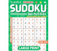 360 Sudoku Puzzles for Adults & Seniors: 3 Levels of Difficulty Easy, Medium & Hard with Full Solutions and Quotes for a Bit of Motivation & Inspiration Vol. 3 (Assorted Sudoku Puzzle Books)