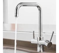 360° Swivel 3in1 Chrome Faucet for Drinking Water Purified Water & Oatmeal Ideal Kitchen & Home Sink Accessory