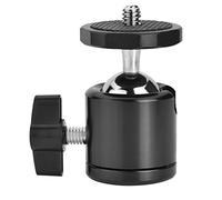 360 Swivel Ball Head 1/4 Screw Mount, Spherical Gimbal Micro Projector, Colourful Metal Miniature Small Head, Tripod Ballhead for Cameras, DSLR DSR Camera, Monopod, Tripod (Black)