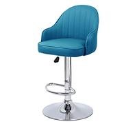 360° Swivel Bar Stools, Leather Height Adjustable Bar Chairs with Back and Footrest, Modern Bar Stools for Kitchen Island