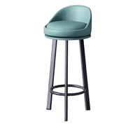 360° Swivel Bar Stools - Set of 2 with Curved Backrest for Kitchen Island, Café, Pub - 60cm Blue-Black Stylish Seating Solution