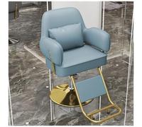 360° Swivel Barber Chair Adjustable Hydraulic Salon Stool Light Blue Hairdressing Chair Professional Friseursessel for Barbers 200kg Capacity Stylish Design