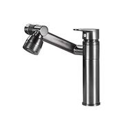 360° Swivel Basin Mixer Tap,Basin Taps Mixers Tall,Gun Gray,Bathroom Basin Tap Mixer,Bathroom Sink Taps,All Brass 360° Universal Rotation Hot and Cold Water Mixing Valve,Type B (Type a)