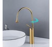 360° Swivel Bathroom Faucet, ry Single Handle Waterfall Design, Modern Brass Mixer Tap, Lightweight Universal Basin Mixer, Easy Installat, Ch h