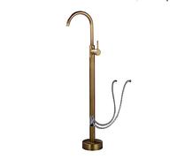 360° Swivel Bathtub Faucet Brass SingleHandle Floor Mixer Antique Finish HighQuality Water Mixer for Luxury Bathroom Stylish and Durable Design