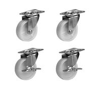 360° Swivel Caster Wheels for Cart, Heavy-Duty Steel Plate, Smooth Precision Bearings, Strong & Sturdy Design, Universal Fit - Ideal for Home & Industrial Use