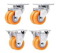 360° Swivel Casters 4 Silent TPE Wheels for Metal Furniture Durable & Wear Resistant Easy Installation with Fixed & Universal Options 1.5 Inch Size