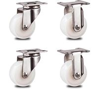 360° Swivel Casters for Small Furniture, Silent Universal Wheels, Plate Mount, Mobile Cart Rollers, 50mm Heavy-Duty, Smooth and Durable, Perfect for Home and Office Use