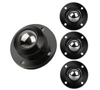 360° Swivel Casters Silent Steel Ball Wheels for Storage Boxes & Flower Pots No Drill ReplacementSet of 4 Durable White Casters