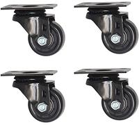 360° Swivel Casters with Brake 1.5/2 Inch Heavy Duty Plate Wheels Universal Fit for Dollies and Carts 50mm Smooth Rolling Durable Design