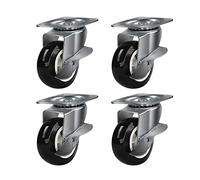 360° Swivel Heavy Duty Casters with Brake 2" Size 1000kg Load Capacity Set of 4 Perfect for Furniture Workbench and Mobile Tools