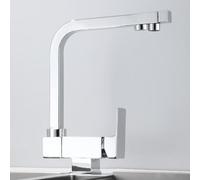 360° Swivel Kitchen Faucet 3 Way Brass Mixer Tap Pull Down Sprayer Brushed h Contemporary Design Easy Installat Water Saving and Kitchen Sink Faucet