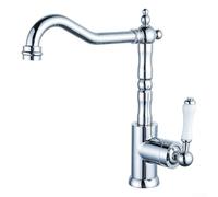 360° Swivel Kitchen Faucet - Modern Single Handle Swan Neck Tap, Rust-Resint Brass, & Slish Design, Ideal for Farmhouse Sink & Kitchen Renovat