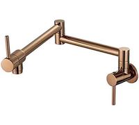 360° Swivel Kitchen Faucet Wall Mounted Multifunctional Cold Water Telescopic Tap ge Style Black and Rose Gold Dual Handle Sink Mixer Tap.