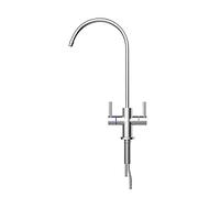 360° Swivel Kitchen Faucet with Built-in RO Water Filter, Brushed Nickel, Drinking Water System, 1/4" Reverse Osmosis Compatible Sink Tap, & Stylish
