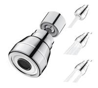 360° Swivel Kitchen Tap Adapter: Faucet Aerator Nozzle with 3 Modes - Tap Sprayer Attachment for Kitchen Sink, Dishwashing, Food Rinsing - Ideal for Families and Home Cooks