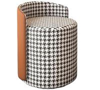 360° Swivel Makeup Chair with Backrest, Modern Vani Stool for Bedroom, Dressing Table, Powder Room, Study - Slish Blue & Light Gray Design