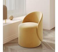 360° Swivel Makeup Stool Chair - Padded Ottoman with Backrest for Bedroom, Living Room, and Dressing Table - Comfortable Vanity Seat for Beauty and Style