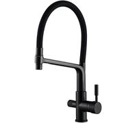 360° Swivel Multifunctional Kitchen Faucet, Brass Construction, Hot & Cold Water, Pure White, Easy Installation, Modern Design for Home and Commercial Use