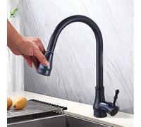 360° Swivel Pull Out Kitchen Faucet Black Ch d 2 Funct Mixer Tap Deck Mounted Single Handle Modern Kitchen Sink C Easy Installat