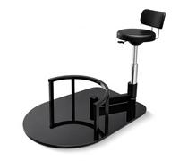 360 Swivel Salon Barber Chair, Adjustable Height Ergonomic Hairdressing Stool, High-Elastic Sponge Cushion, Modern Streamlined Design, Relieves Prolonged Standing Fatigue for Salon Professionals