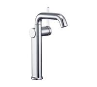 360° Swivel Spout Kitchen Faucet Single Handle Modern Brass Bathroom Tap Hot Cold Water Milky White Small (Silver Large)