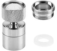 360° Swivel Tap Aerator Water Saving Faucet Adjustable with 2 Modes Kitchen Bathroom Faucet Bubbler Filter with Nozzle Adapter - for Taps with M22 External or M24 Internal Nozzle