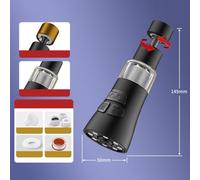 360° Swivel Tap Extender, Kitchen Tap Aerator, Taps Shower Spray Head Attachment Replacement For Kitchen Bathroom Faucets Sink(Black)