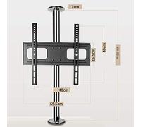 360° Swivel TV Wall Mount with Floor Stand Adjustable Rotating Shelf for 32-55" LCD TVs Sturdy & Easy Installation Fits 86-114cm Screens - Ideal for Home & Office