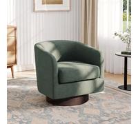 360° Swivel Upholstered Barrel Accent Chair Armchair