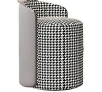 360° Swivel Vani Chair with Backrest - Modern Makeup Stool for Bedroom, Dressing Table, Powder Room, or Study Room - Slish Blue & Light Gray Accent Chair