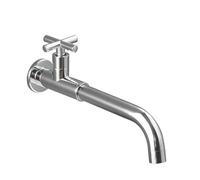 360° Swivel Wall-Mounted Faucet, Brass Chrome Cold Water Tap for Sink, 28cm, Durable Bathroom Kitchen Mixer, Modern Design, Easy Installation