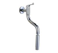 360° Swivel WallMounted Kitchen FaucetSingle Handle Cold Water Tap with Extended Spout 2 Spray Modes G1/2 Connection Chrome Finish 26 CM