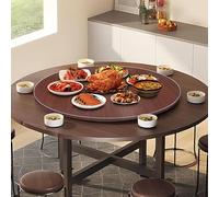 360º Swivel Wooden Dinner Plate Round Serving Tray 50 100 cm Perfect for Easy Food Sharing Ideal for Family Gatherings and Parties