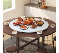 360º Swivel Wooden Serving Tray Round Dinner Plate 50 100 cm Diameter Perfect for Easy Food Sharing & Entertaining at Home