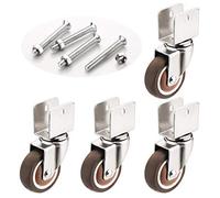 360 ° Swivelwith Brake,Nitureor, Set of 4 Heavy Dutyors, Wheels Dust Protection Rubberors, Suitable for Changing Cars, Baby Cots, Chair Wheels/Swivel/25Mm/1In