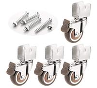 360 ° Swivelwith Brake,Nitureor, Set of 4 Heavy Dutyors, Wheels Dust Protection Rubberors, Suitable for Changing Cars, Baby Cots, Chair Wheels/Brake/25Mm/1In