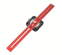 360° T-Shaped Angle Ruler for Precision Marking, Drawing & Compass Use - Aluminum Alloy Construction with Dual Metric/Imperial Scales