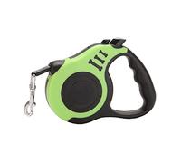 360° Tangle-Free, Heavy Duty Retractable Dog Lead for Up to 50 kg Dogs | 5 m Strong Nylon Tape | One-Handed Brake, Pause, Lock (Green)