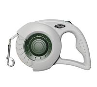 360° Tangle-Free Retractable Dog Leash | 9.8-16 ft Strong Nylon Tape | Ergonomic Handle Design | One-Handed Brake, Pause, Lock (Gray and Green, 16.4ft)