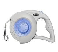 360° Tangle-Free Retractable Dog Leash | 9.8-16 ft Strong Nylon Tape | Ergonomic Handle Design | One-Handed Brake, Pause, Lock (Gray-Purple, 16.4ft)